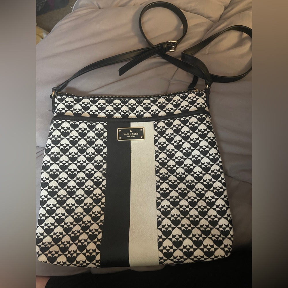 Kate Spade Black and White Crossbody Bag